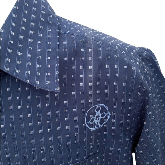 LOCAL MOTION blue hawaii surf collared short sleeve shirt men - Picture 3 of 6